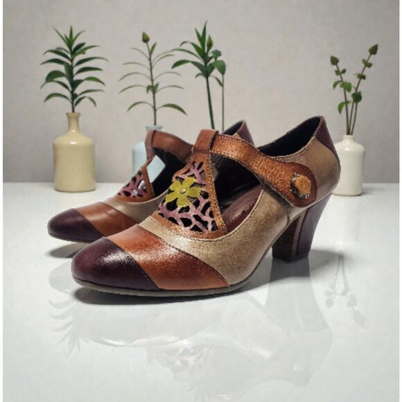 L'Artiste by Spring Step Shoes - L'Artiste Spring Step Jardin Pumps 37 US 7 Floral Heels Colorful Victorian Shoes